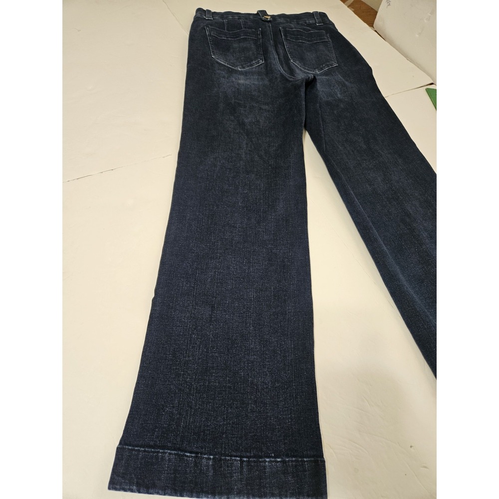 Talbots Wide-Leg Dark Wash Womens Trouser Jeans Size Small 4/28 - Picture 7 of 10